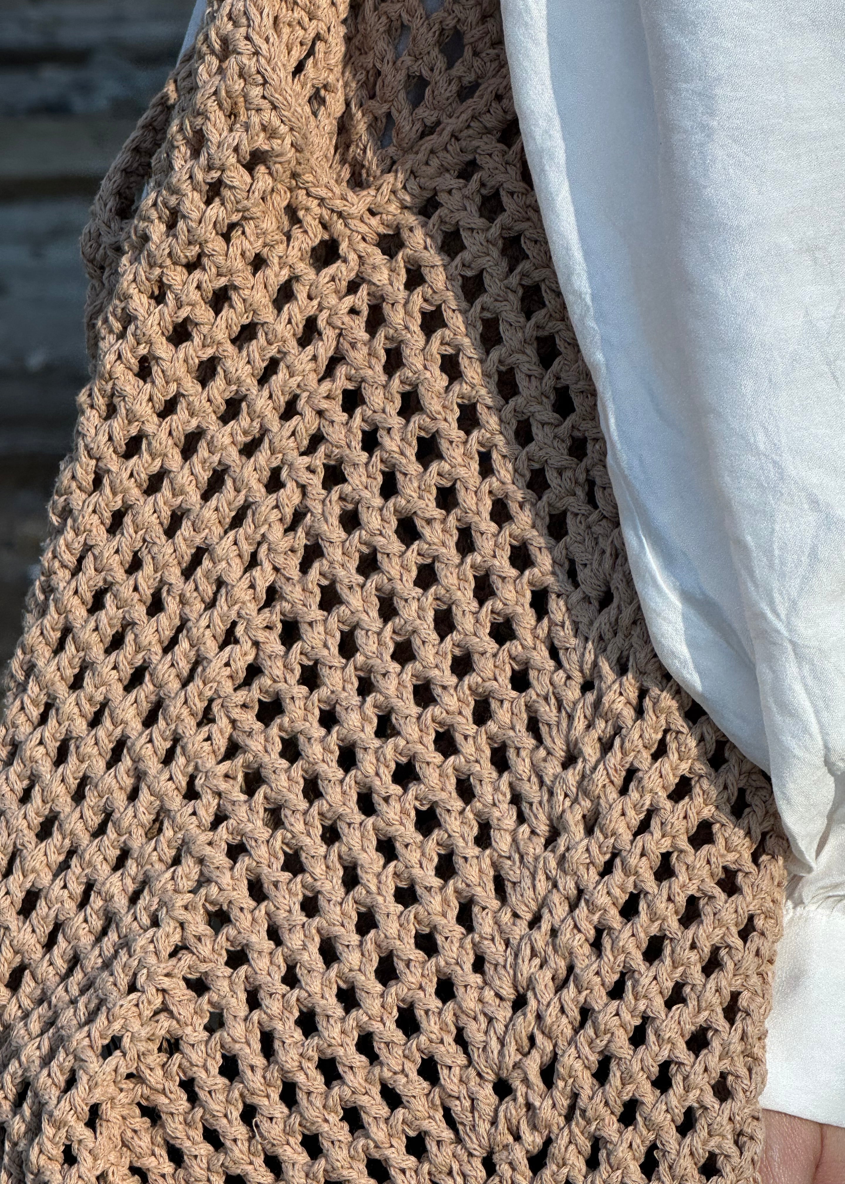Handmade crocheted tote bag